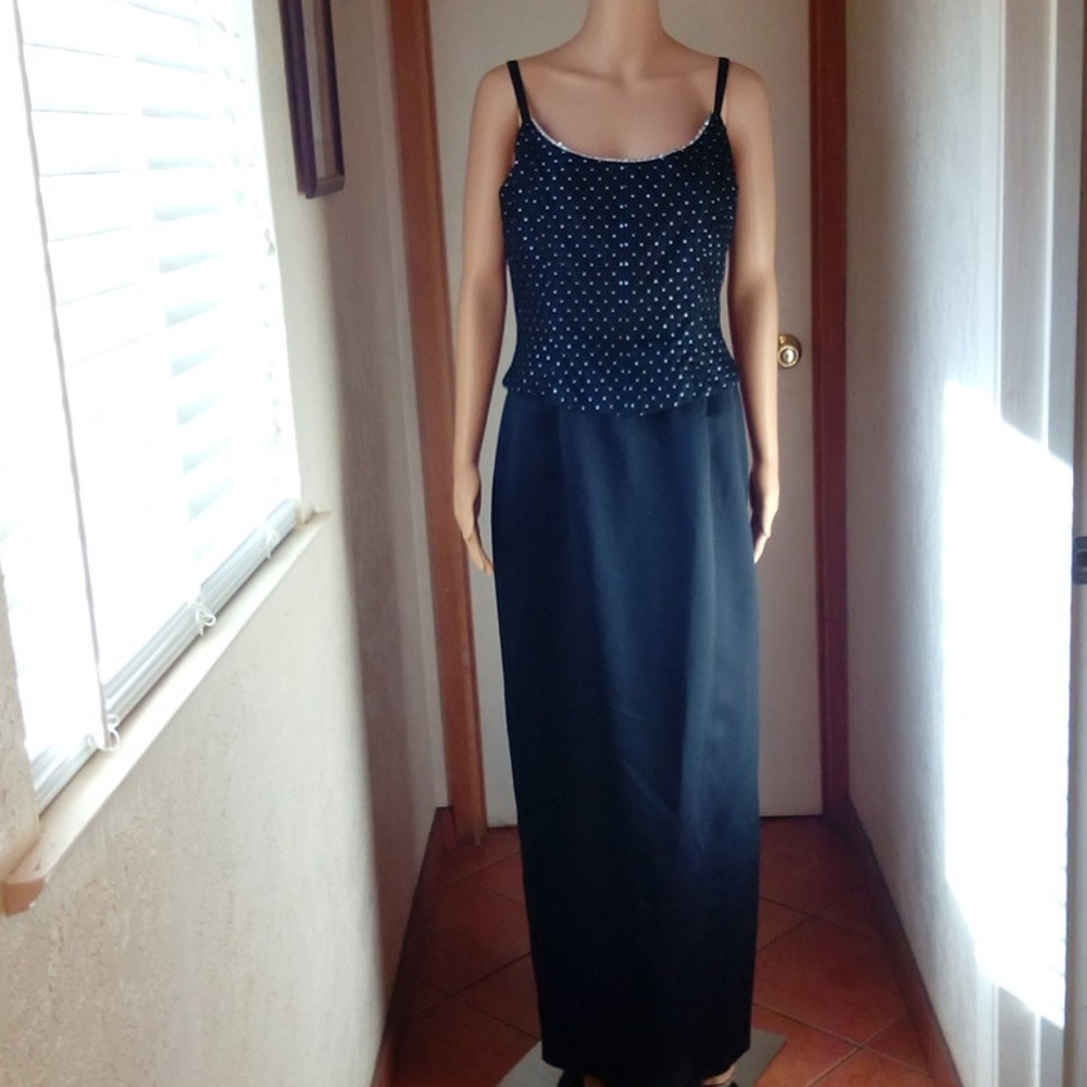 Vintage jessica Clintock Black Silver Glitter form